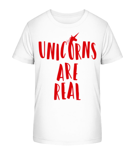 Unicorns Are Real - Kinder Bio T-Shirt Stanley Stella - Weiß - Vorne