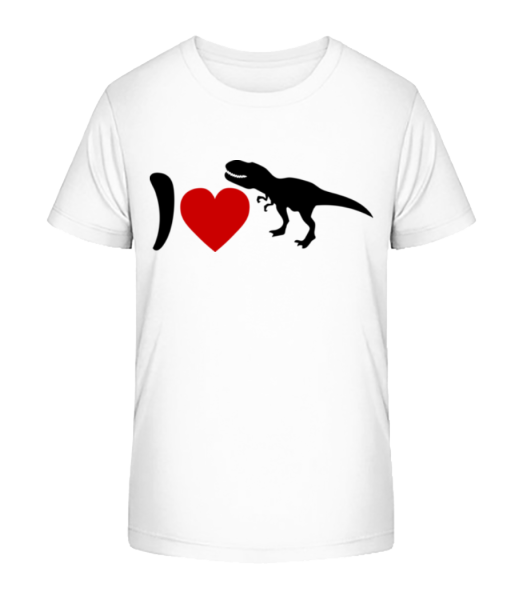 I Love T-Rex - Kinder Bio T-Shirt Stanley Stella - Weiß - Vorne