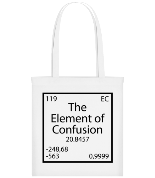 The Element Of Confusion - Stofftasche - Weiß - Vorne
