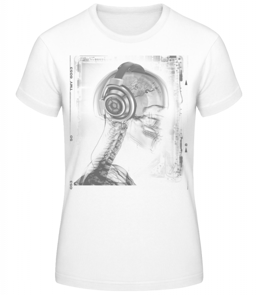 Skelett Musik - Frauen Basic T-Shirt - Weiß - Vorn