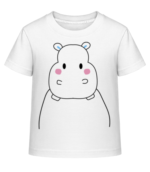Putziges Nilpferd - Kinder Shirtinator T-Shirt - Weiß - Vorne