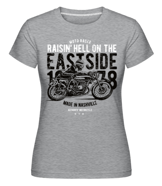 Raisin Hell Moto Racer - Shirtinator Frauen T-Shirt - Grau meliert - Vorne