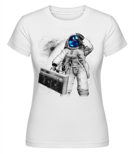 Ghettoblaster Astronaut - Shirtinator Frauen T-Shirt - Weiß - Vorn