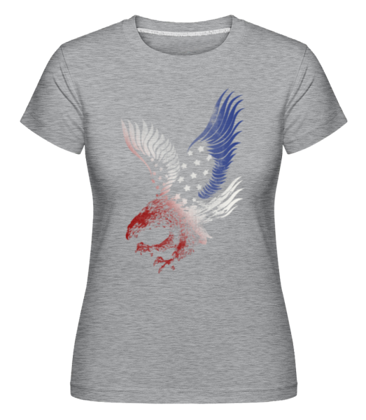 Amerikanischer Adler - Shirtinator Frauen T-Shirt - Grau meliert - Vorne
