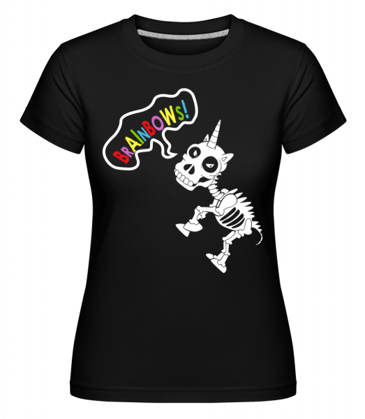Dead Unicorn Rainbows - Shirtinator Frauen T-Shirt - Schwarz - Vorn