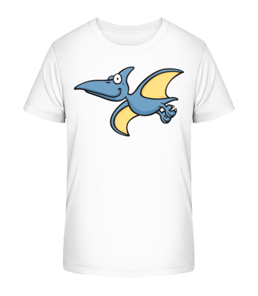 Comic Flugsaurier - Kinder Bio T-Shirt Stanley Stella - Weiß - Vorne