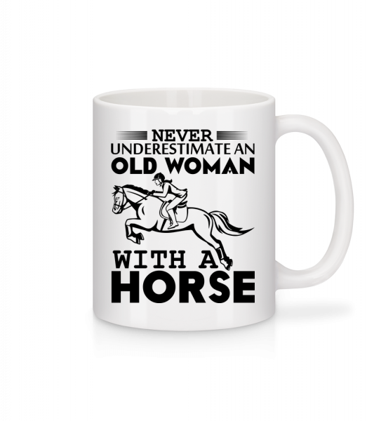 Old Woman With Horse - Tasse - Weiß - Vorn