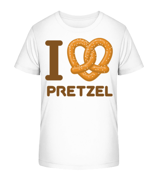 I Love Pretzel - Kinder Bio T-Shirt Stanley Stella - Weiß - Vorne