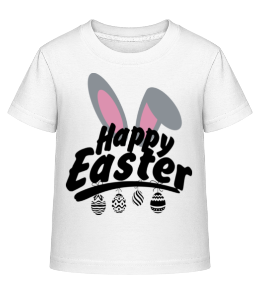 Happy Easter Logo - Kinder Shirtinator T-Shirt - Weiß - Vorne