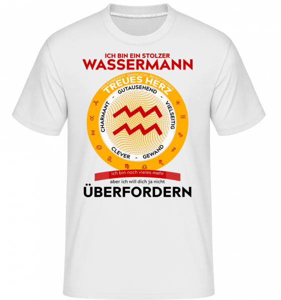 Wassermann Treues herz - Shirtinator Männer T-Shirt - Weiß - Vorn