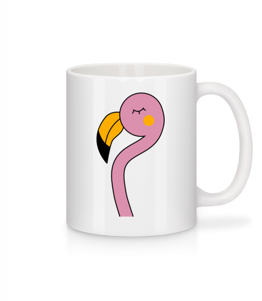 Putziger Flamingo - Tasse - Weiß - Vorn