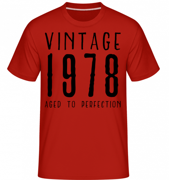 Vintage 1978 Aged To Perfection - Shirtinator Männer T-Shirt - Rot - Vorn