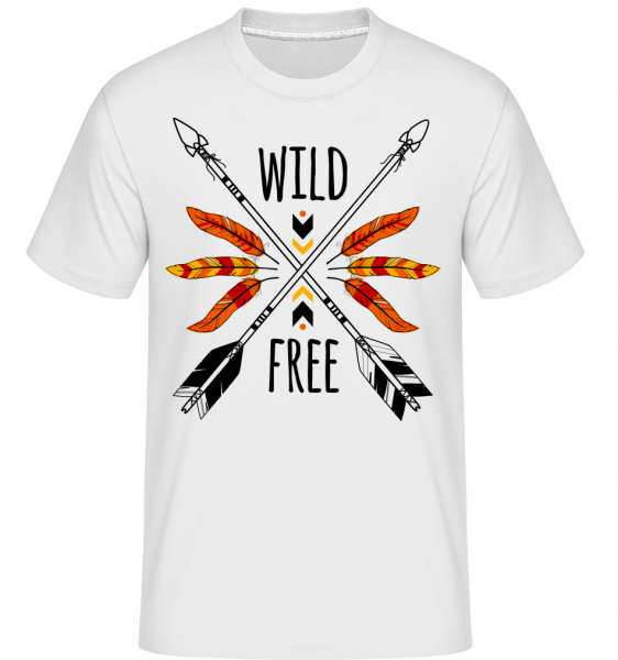 Wild And Free Logo - Shirtinator Männer T-Shirt - Weiß - Vorn
