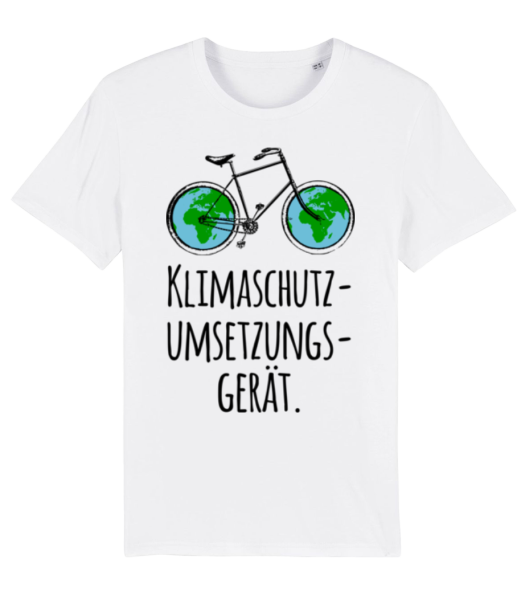 Klimaschutzumsetzungsgerät - Männer Bio T-Shirt Stanley Stella - Weiß - Vorne