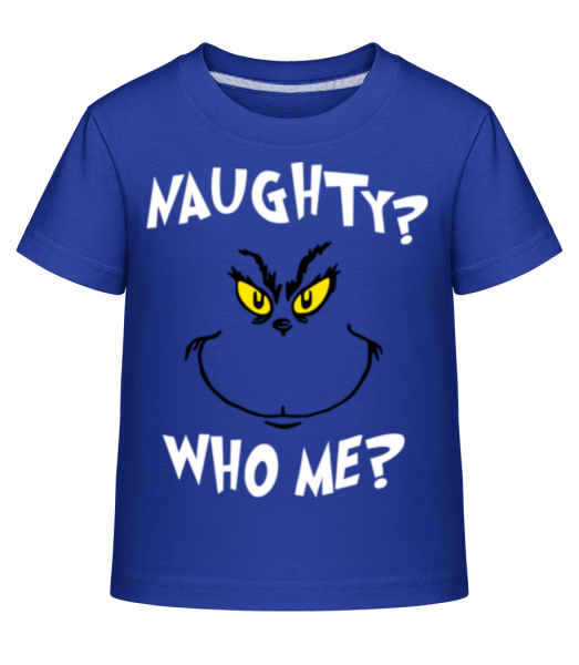 Naughty Who Me? - Kinder Shirtinator T-Shirt - Royalblau - Vorne