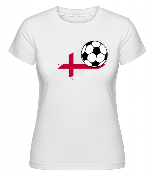 Englische Fahne Fußball - Shirtinator Frauen T-Shirt - Weiß - Vorn