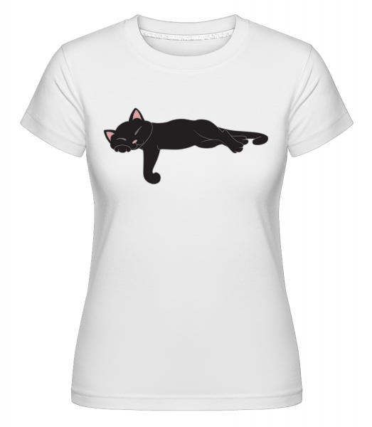 Schlafende Katze - Shirtinator Frauen T-Shirt - Weiß - Vorn