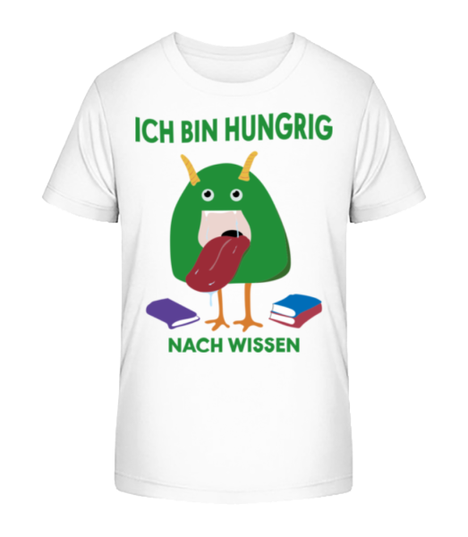 Hungrig Nach Wissen - Kinder Bio T-Shirt Stanley Stella - Weiß - Vorne