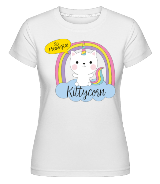 Einhorn Katze Meowgical - Shirtinator Frauen T-Shirt - Weiß - Vorne