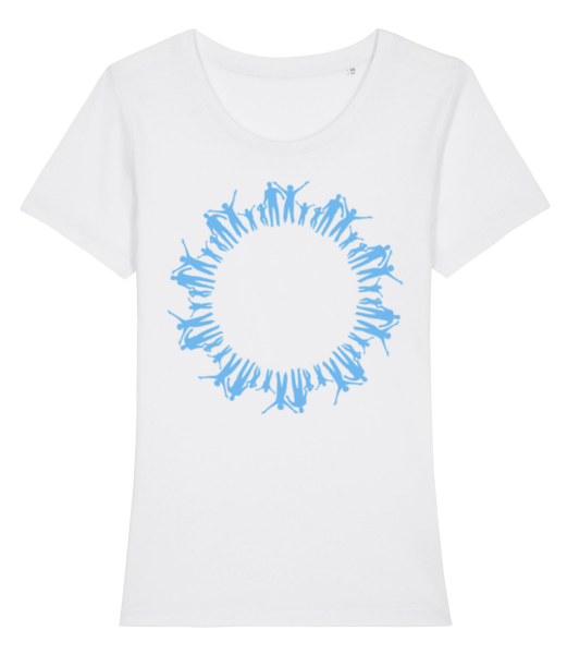 Menschen Kreis - Frauen Bio T-Shirt Stanley Stella - Weiß - Vorne