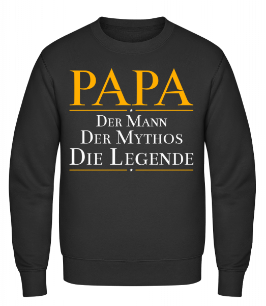 Papa Der Mann Der Mythos Die Leg - Männer Pullover - Schwarz - Vorn