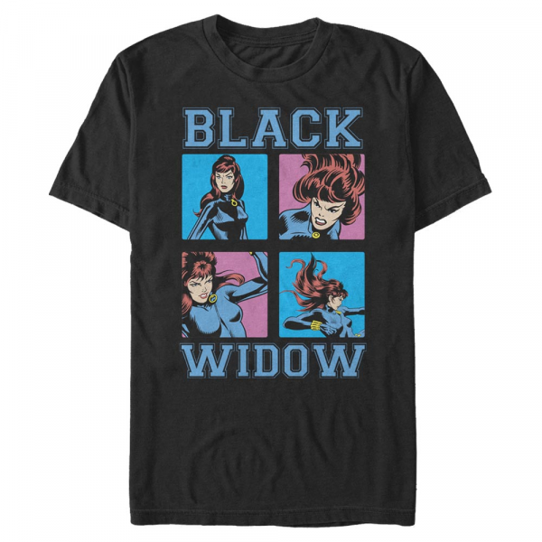 Marvel - Avengers - Black Widow Pop Widow - Männer T-Shirt - Schwarz - Vorne