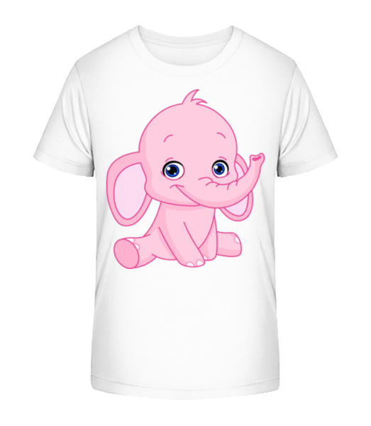 Elefant Comic - Kinder Bio T-Shirt Stanley Stella - Weiß - Vorne