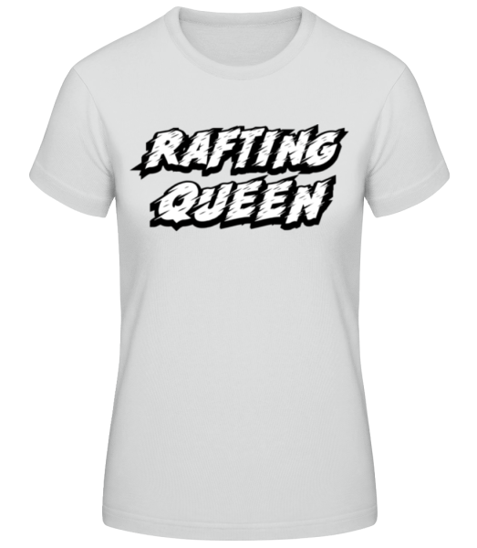 Rafting Queen - Frauen Basic T-Shirt - Grau meliert - Vorne