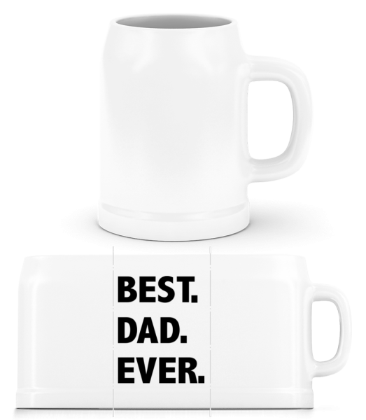 Best Dad Ever - Bierkrug - Weiß - Vorne