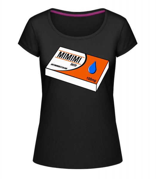 Mimimi Forte - Frauen T-Shirt U-Ausschnitt - Schwarz - Vorn