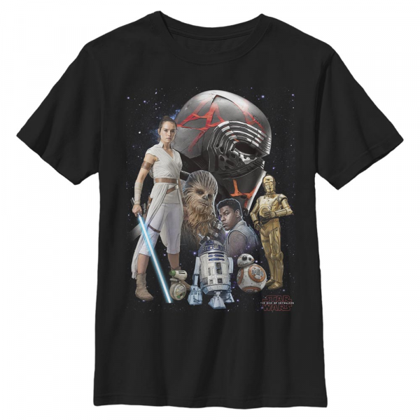 Star Wars - Der Aufstieg Skywalkers - Skupina Galaxies Heroes - Kinder T-Shirt - Schwarz - Vorne