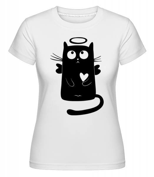 Engel Katze - Shirtinator Frauen T-Shirt - Weiß - Vorn