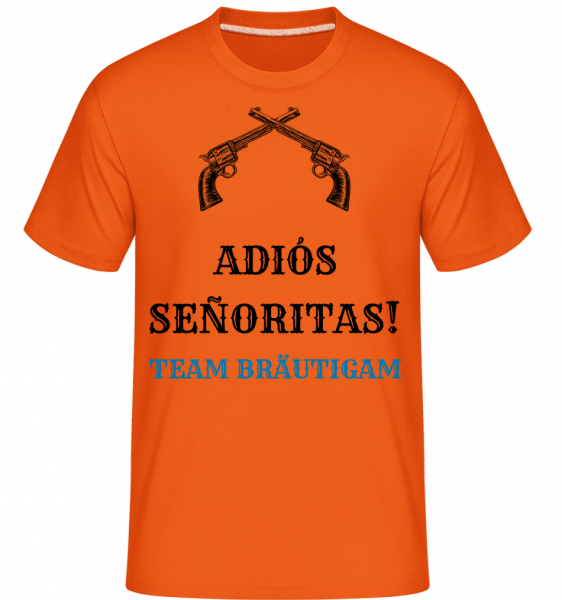Adiós Señoritas Team Bräutigam - Shirtinator Männer T-Shirt - Orange - Vorn