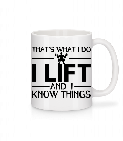 Lifting Thats What I Do - Tasse - Weiß - Vorn