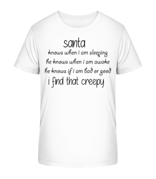 Creepy Santa - Kinder Bio T-Shirt Stanley Stella - Weiß - Vorne
