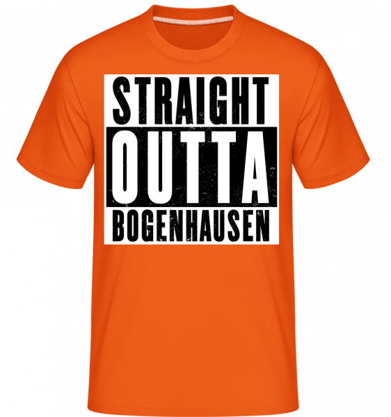 Straight Outta Bogenhausen - Shirtinator Männer T-Shirt - Orange - Vorn