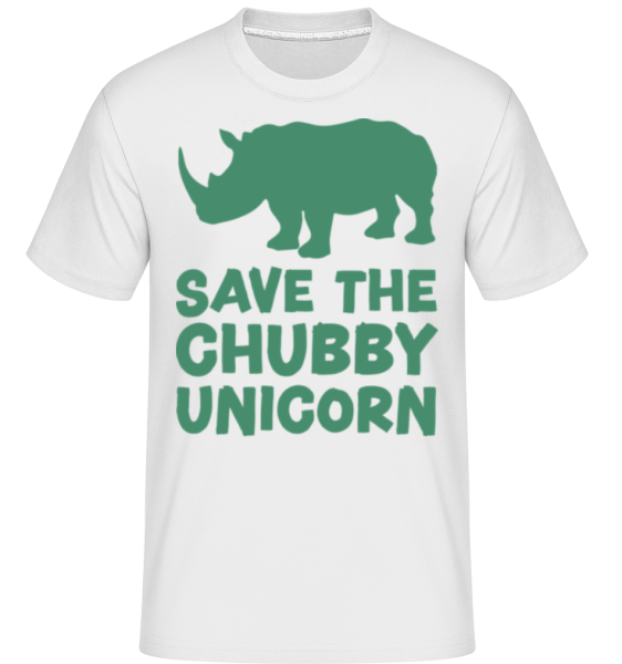 Save The Chubby Unicorn - Shirtinator Männer T-Shirt - Weiß - Vorne