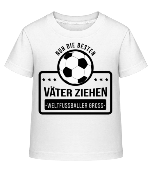 Väter Erziehen Weltfußballer - Kinder Shirtinator T-Shirt - Weiß - Vorne