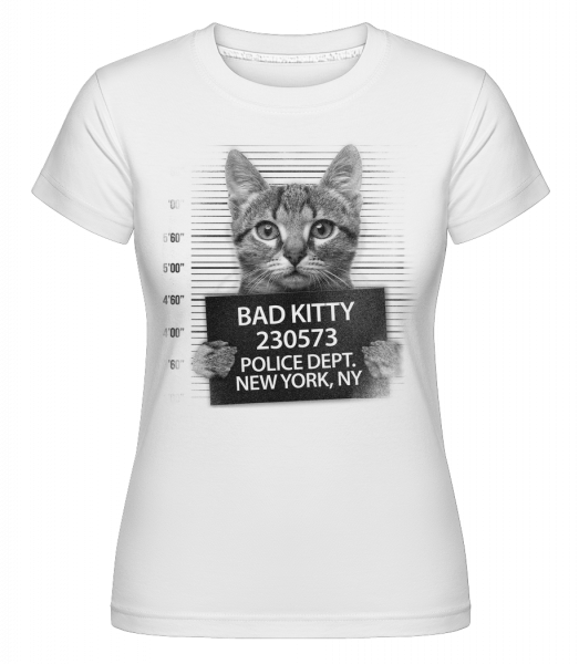Kriminelle Katze - Shirtinator Frauen T-Shirt - Weiß - Vorn