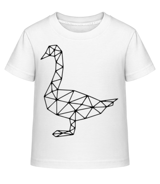 Polygon Ente - Kinder Shirtinator T-Shirt - Weiß - Vorne