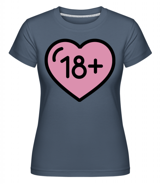 Love 18+ Icon - Shirtinator Frauen T-Shirt - Denim - Vorn