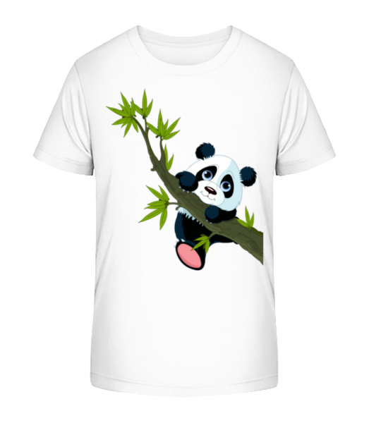 Panda Auf Einem Ast - Kinder Bio T-Shirt Stanley Stella - Weiß - Vorne