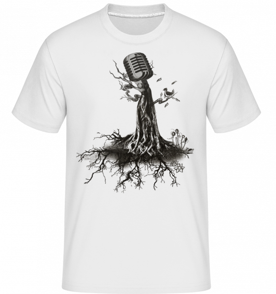 Mikrofon Baum - Shirtinator Männer T-Shirt - Weiß - Vorn