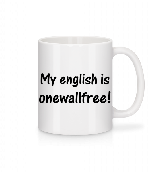 Onewallfree English - Tasse - Weiß - Vorn