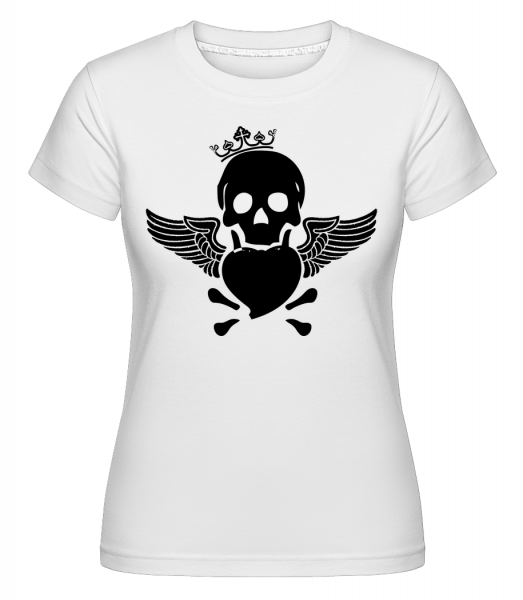 Skull Heart - Shirtinator Frauen T-Shirt - Weiß - Vorn