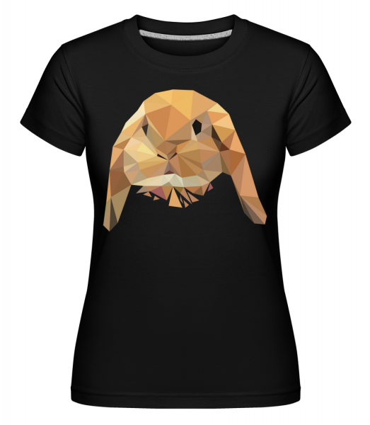 Polygon Hase - Shirtinator Frauen T-Shirt - Schwarz - Vorn