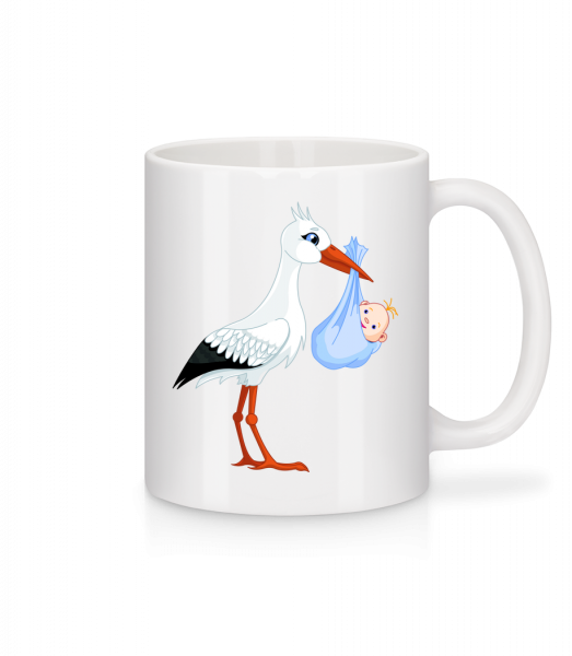 Storch Bringt Baby - Tasse - Weiß - Vorn