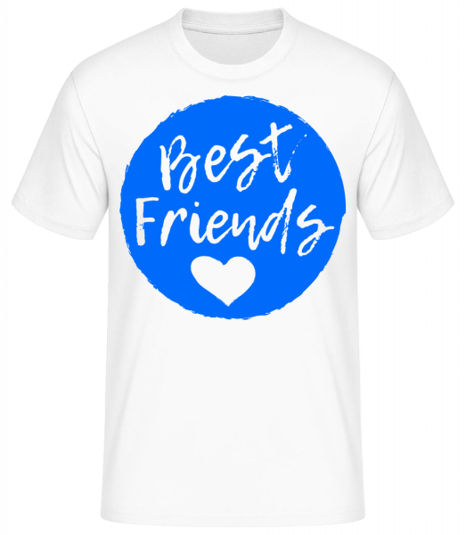 Best Friends Love - Männer Basic T-Shirt   - Weiß - Vorn