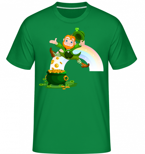 Irish Fairy Logo - Shirtinator Männer T-Shirt - Irischgrün - Vorn