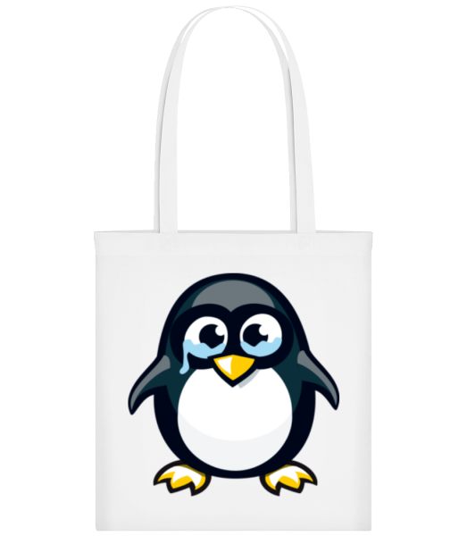 Sad Penguin - Stofftasche - Weiß - Vorne